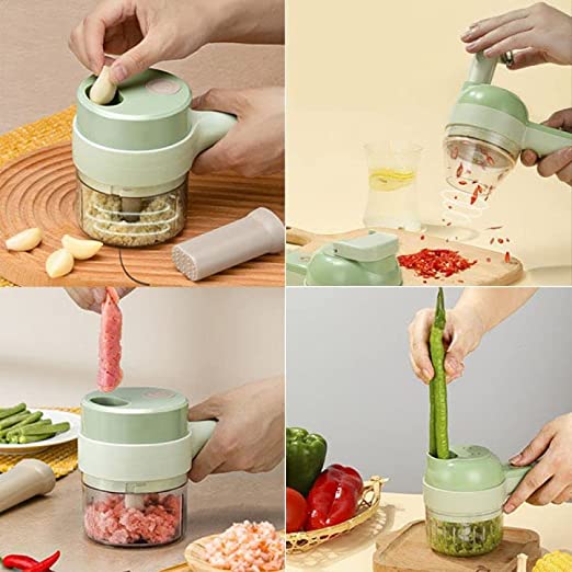 Handheld Electric Slicer & Chopper for Fruits, Vegetables and Meat