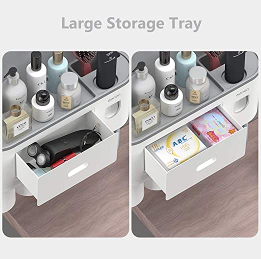 Toothbrush Holder Wall Mounted Automatic Toothpaste Squeezer