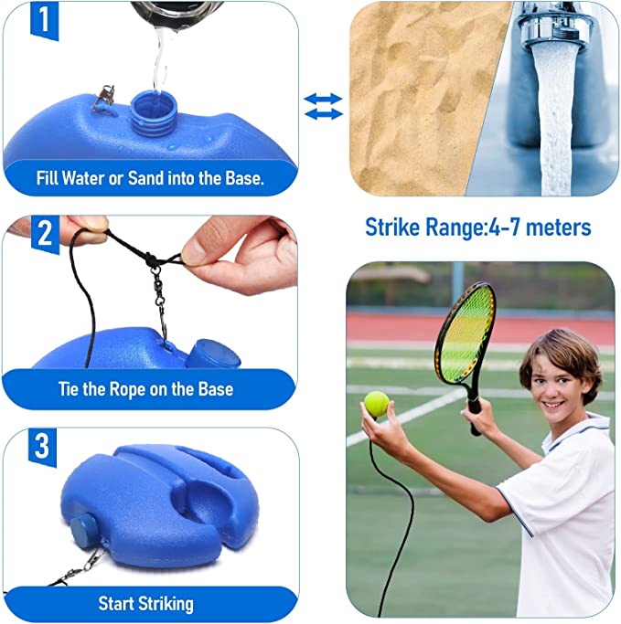 Teloon Solo Tennis Trainer Rebound Ball with String