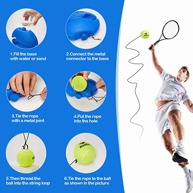 Teloon Solo Tennis Trainer Rebound Ball with String