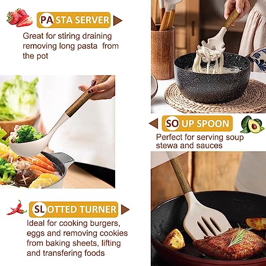 Heat Resistant Silicone Kitchenware Cooking Utensils 12pcs Set With Box