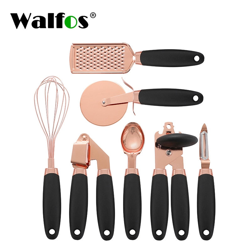 7 Pcs Kitchen Utensils Set Copper Coated Stainless Steel