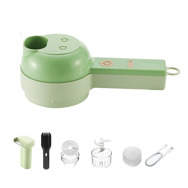 Handheld Electric Slicer & Chopper for Fruits, Vegetables and Meat