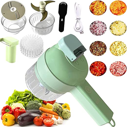 Handheld Electric Slicer & Chopper for Fruits, Vegetables and Meat