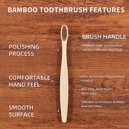 10pcs Eco-Friendly Biodegradable Toothbrushes Plastic FREE