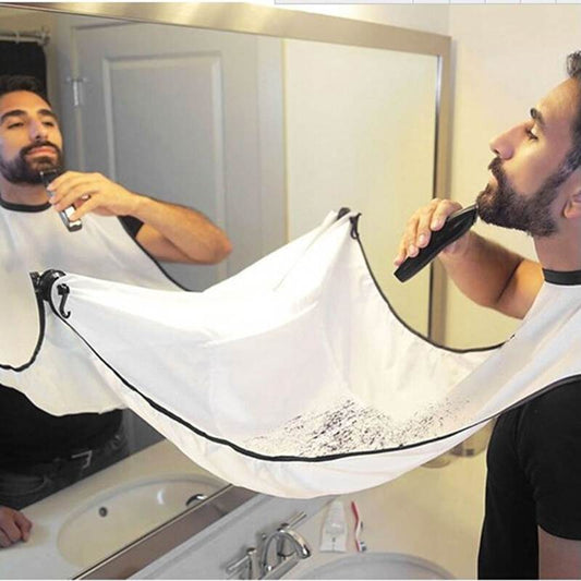 Man Bathroom Shaving Apron with Razor Holder and Cleaning Gift for Man