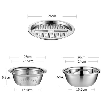 3 In 1 Vegetable Cutter, Drain Basket & Salad Maker