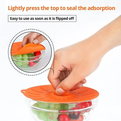 5pcs Silicone Lids and Microwave Bowl Cover