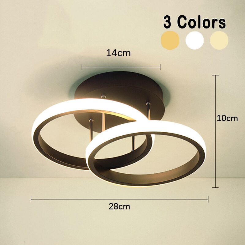 Household LED Chandelier Three Colors Lamp Modern Style Ceiling Lamp