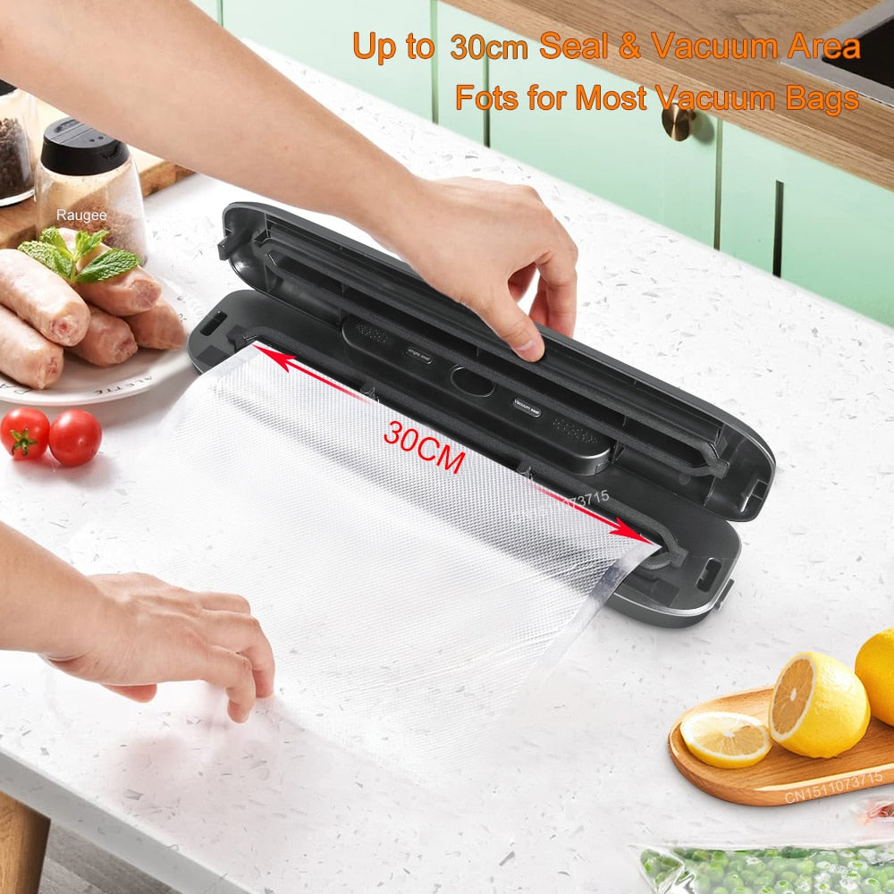 Food Vacuum Sealer 220V Automatic Vacuum Packaging Machine With 10/50pcs Package Bags