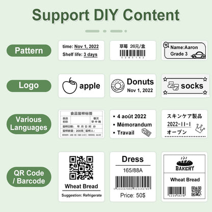 Portable Adhesive Thermal Label Printer Machine #E210