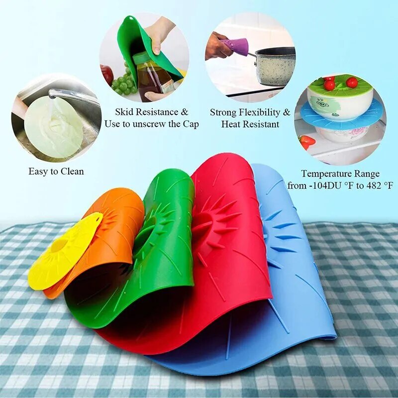 5pcs Silicone Lids and Microwave Bowl Cover