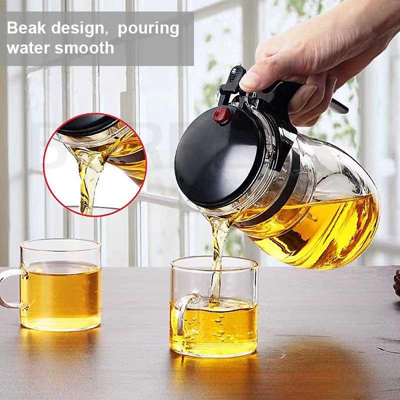 BORREY Borosilicate Heat Resistant Glass Teapot Kettle