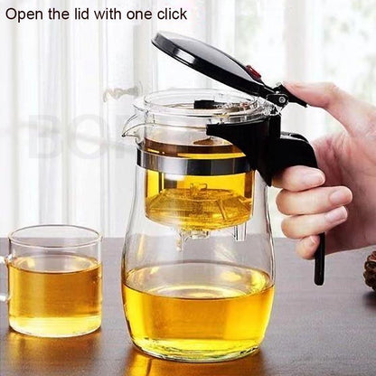 BORREY Borosilicate Heat Resistant Glass Teapot Kettle