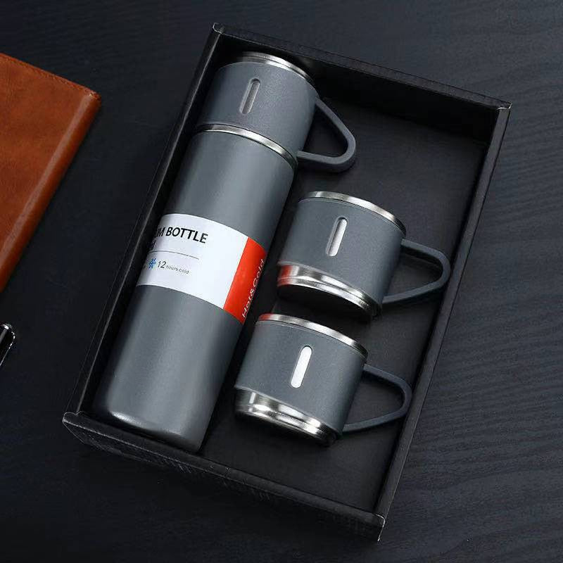 500ml Double-Layer Stainless Steel Vacuum Thermos Bottle With Tumblers