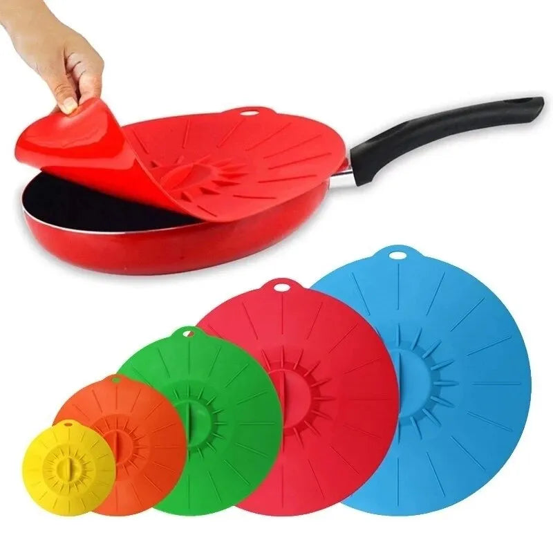 5pcs Silicone Lids and Microwave Bowl Cover