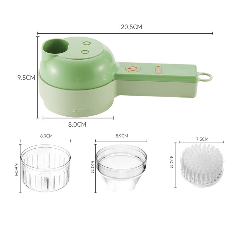 Handheld Electric Slicer & Chopper for Fruits, Vegetables and Meat