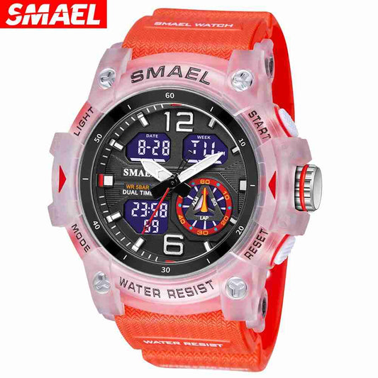 SMAEL Men's Military Sports Watch 8007 Waterproof Digital Quartz Wristwatches