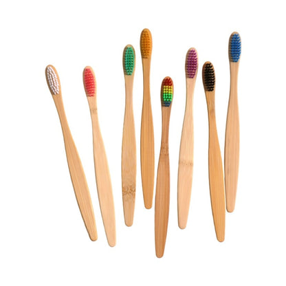 10pcs Eco-Friendly Biodegradable Toothbrushes Plastic FREE