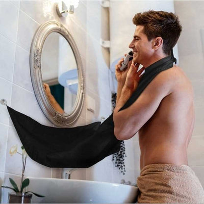 Man Bathroom Shaving Apron with Razor Holder and Cleaning Gift for Man