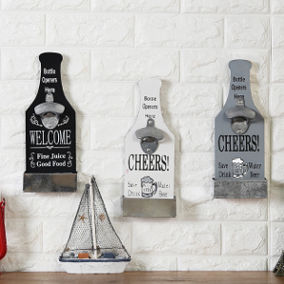 Vintage Retro Style Rustic Iron Open Here Wall Mounted Bottle Opener Furniture - La Maison Chic Vintage Retro Style Rustic Iron Open Here Wall Mounted Bottle Opener Furniture - La Maison Chic
