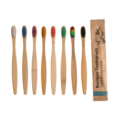 10pcs Eco-Friendly Biodegradable Toothbrushes Plastic FREE