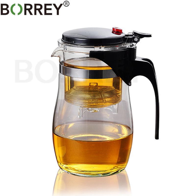 BORREY Borosilicate Heat Resistant Glass Teapot Kettle