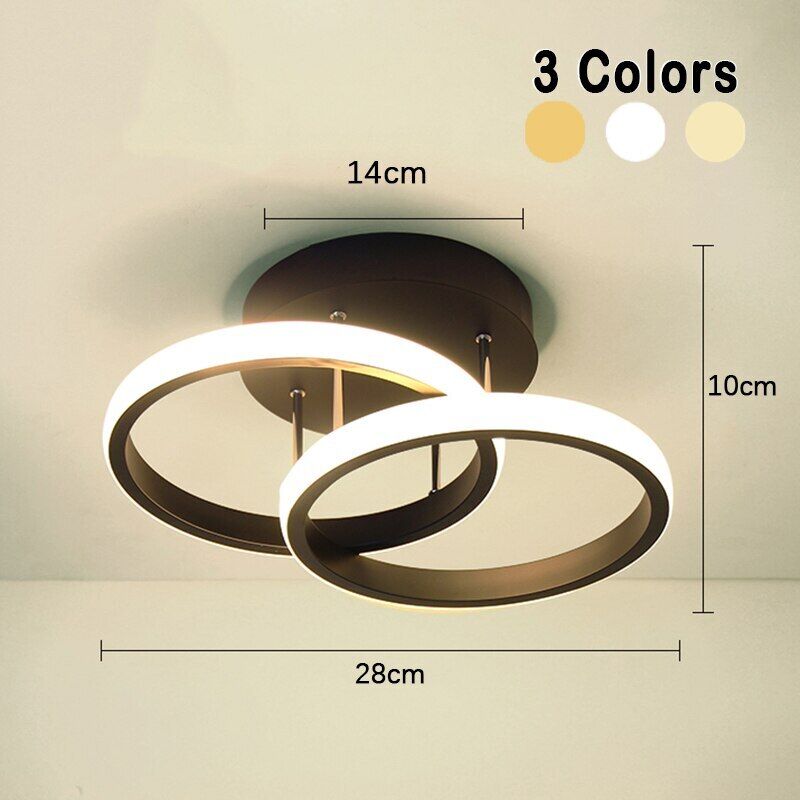 Household LED Chandelier Three Colors Lamp Modern Style Ceiling Lamp